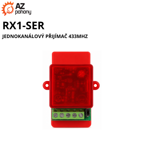 RX1-SER - jednokanálový přijímač 433MHz